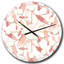 Motif de poissons roses - horloge murale moderne Mid-Century-40747943
