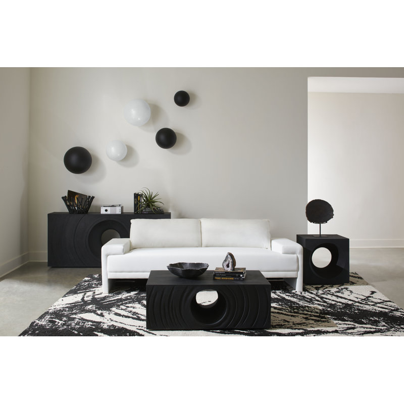 Void Side Table, Black Stone