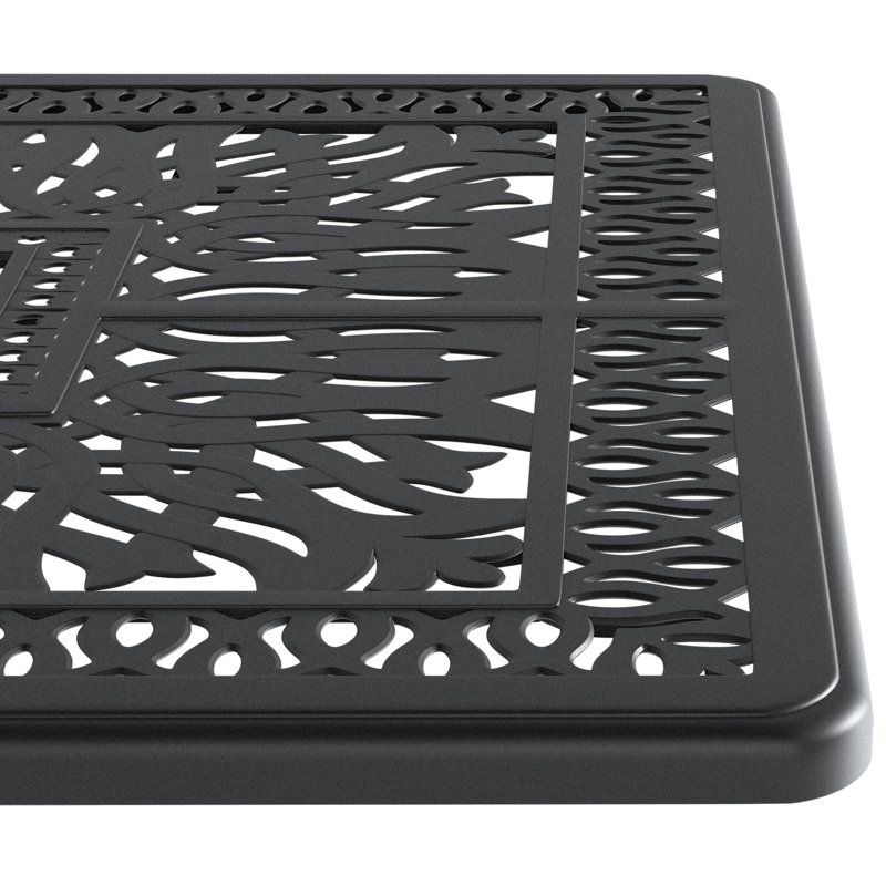 Table de salle à manger exquise en fonte d'aluminium pour le plaisir de l'extérieur