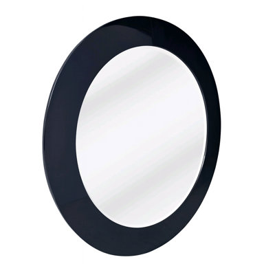 Black Framed Round Orbit Mirror-31" D