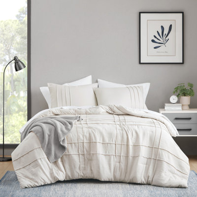 Harris Pinch Pleated Soft Washed Boho Comforter Set