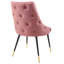 Chaise parsons capitonnée en velours-148914989
