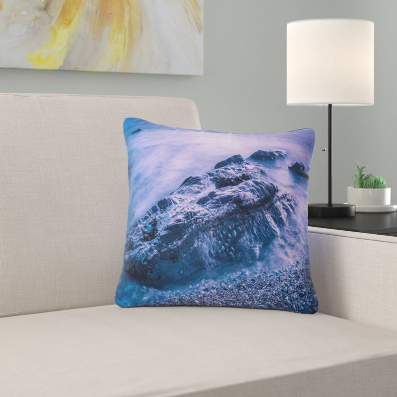 Coussin de mer à ondulation lente seascape, 16 po x 1 po, Coussin décoratif