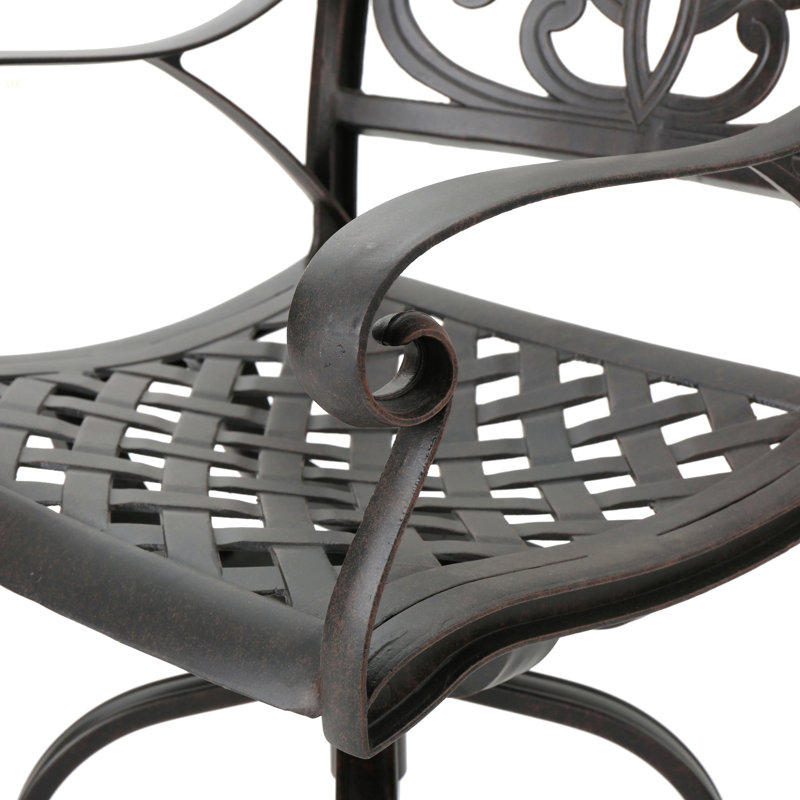 Tabouret pivotant en fonte d'aluminium