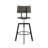 Buth Swivel Solid Wood Adjustable Height Stool-1066838131