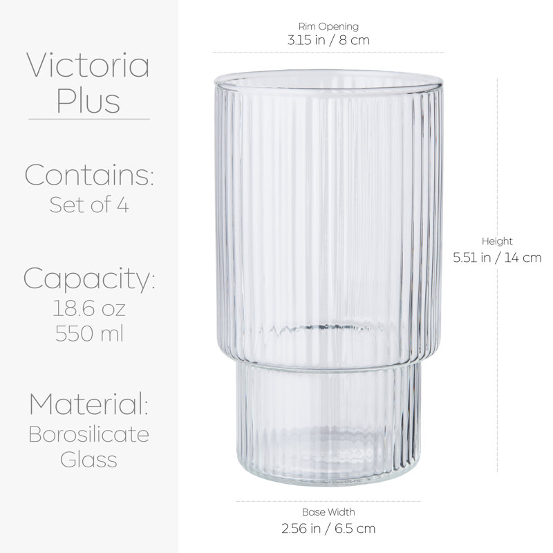 Verres à borosilicate Galateo Capri - ensemble de 4