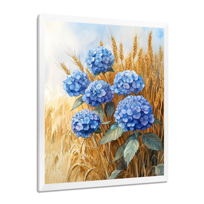 Bachelder - impressions sur toile florales, H 32 po x l 16 po, Reproduction encadrée d'une seule photo, Blanc