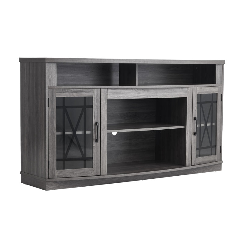 TV Stand for 65 in TVs Farmhouse Entertainment Center with Light Strip