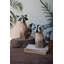  Ratons laveurs en bois recyclé et en fer, H 12 po - Décorations d'animaux multicolores vieillies, ensemble de deux