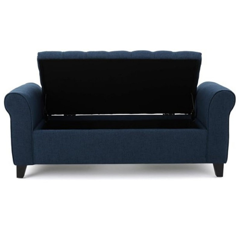 ARMED STORAGE BENCH, Navy Blue