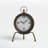 Modern & Contemporary Analog Metal Mechanical Tabletop Clock in Black