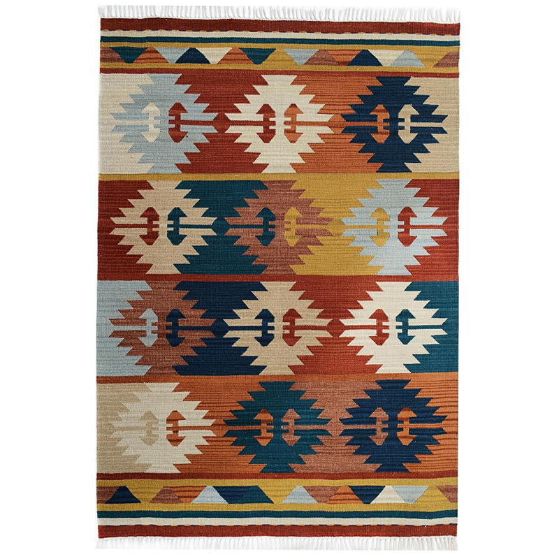 Southwestern Wool Hand Woven Area Rug, Rectangle 170 x 230cm