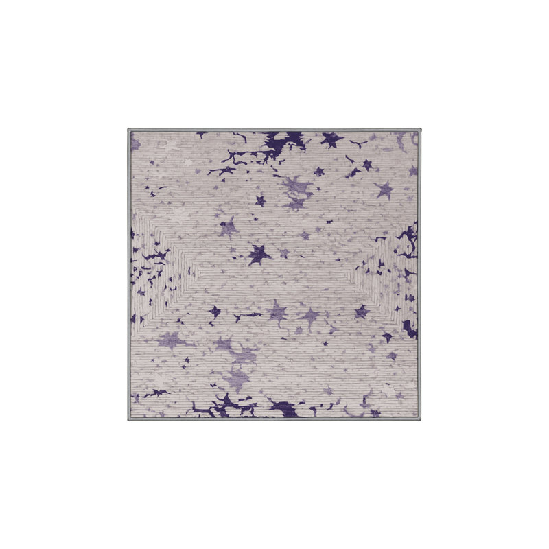 Tapis gris soyeux et moelleux, Carré 8 pi