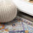 Kirman Bohemian Medallion Light Gray/Blue/Orange Rug-122101944