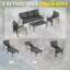 Outdoor Sectional Couch With Coffee Central Table Patio Conversation Sets