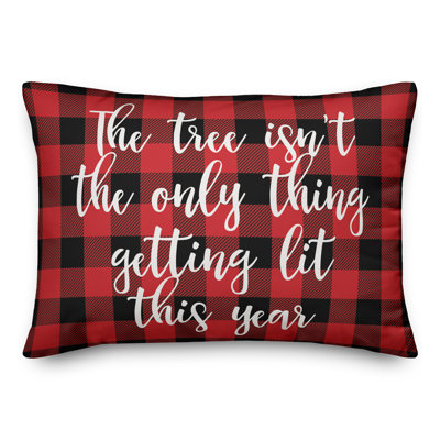  L'arbre n'est pas la seule chose à être éclairée cette année avec un coussin lombaire à carreaux Buffalo