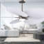 Alessandra Tropical - Five Blade Ceiling Fan - Integrated LED -Matte Black Finish -Light Blue Blades-968185004-968185007