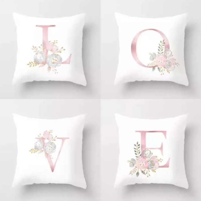 Ensemble de 4 coussins décoratifs pour la Saint-Valentin