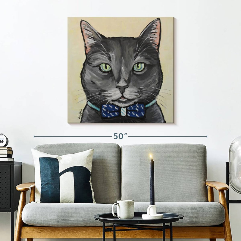 Chat brun Brampt fumé gris tigré, H 30 po x l 30 po