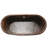 72" Hammered Copper Modern Style Bathtub with Overflow Holes