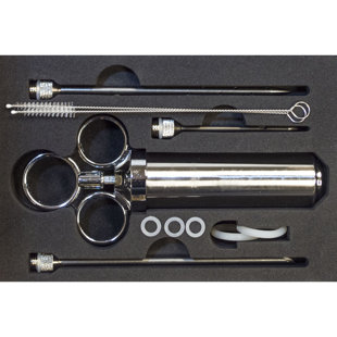 Ensemble d'injecteur de marinade en acier inoxydable