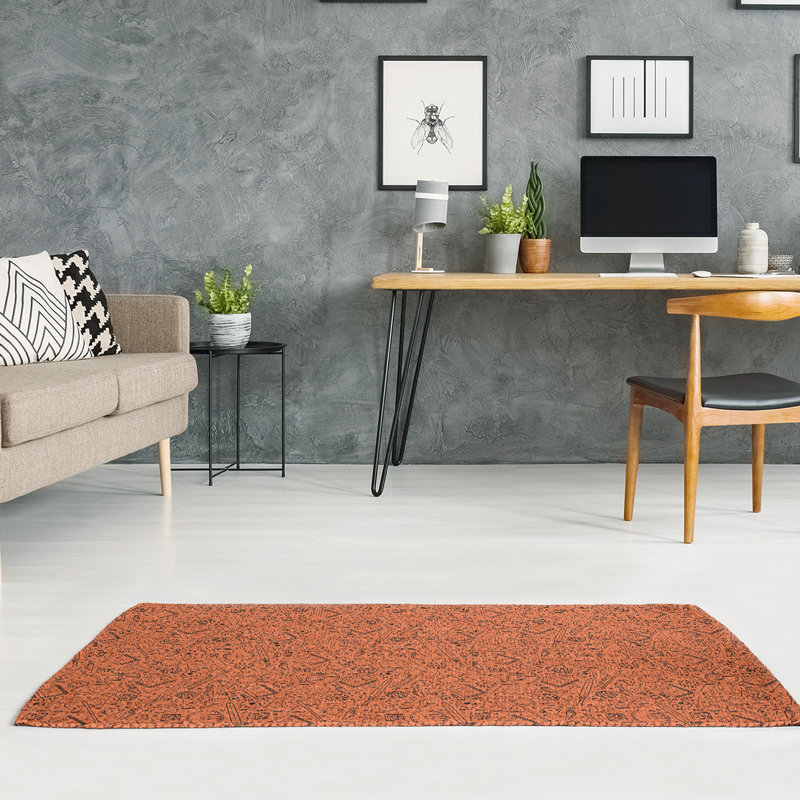 Tapis de zone orange classic, Rectangle 5 pi x 7 pi