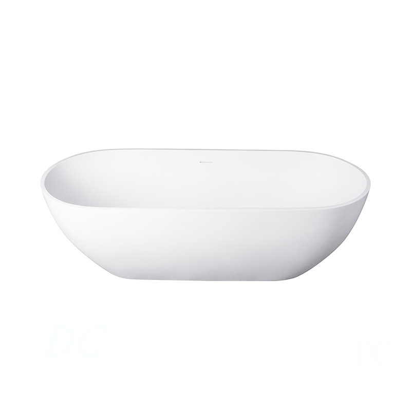 68.9 Inch Freestanding Solid Surface Soaking Bathtub For Bathroom