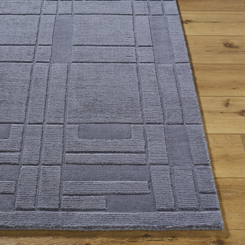 Handmade Wool Geometric Area Rug, Rectangle 2' x 3'