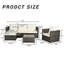 Ensemble de meubles de patio 3 pièces, canapé modulaire d'extérieur en L avec chaise simple et table basse pour la cour-1058456150
