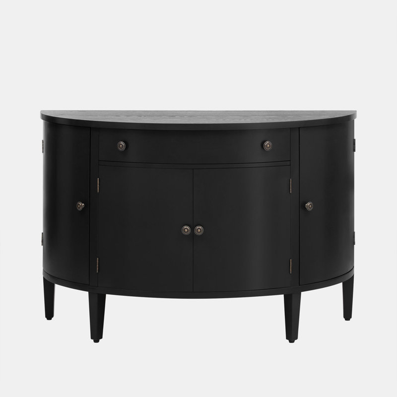 Armoire de rangement courbée, Noir, noir, noir, noir