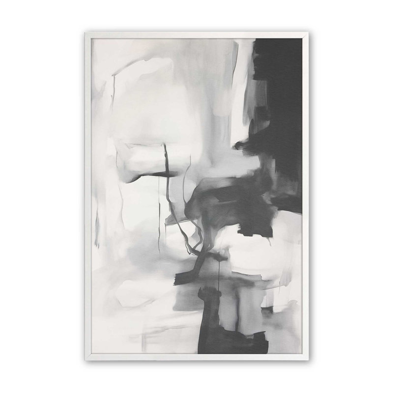 Impression monochrome Whisper II, Cadre opaque blanc, H 17 po x l 13 po