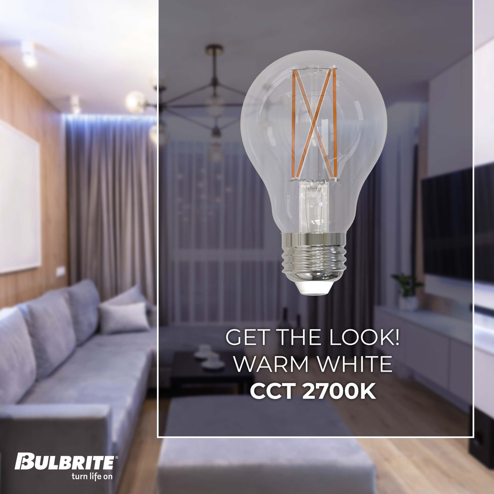 A19 LED Dimmable Edison Style Light Bulb, E26/Medium (Standard) Base, 1100, 9 W, 2700 Kelvins