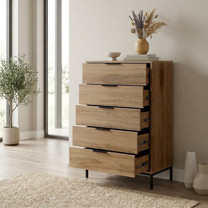 70 cm W Chest of 5 Drawers