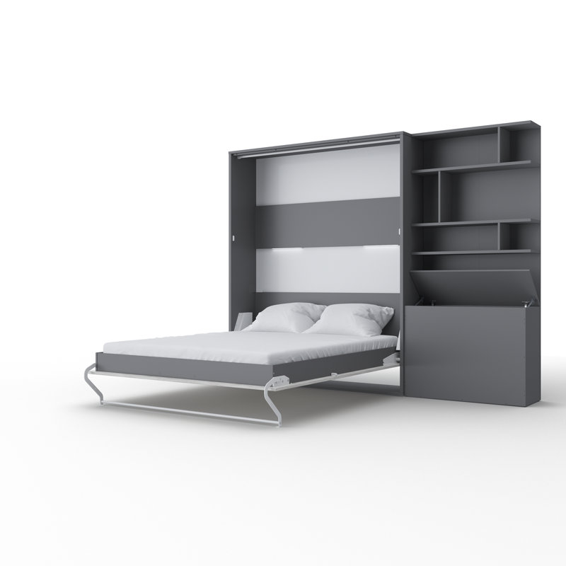 Ayvri EU Double - 140 X 200 Cm Bed, White/Grey