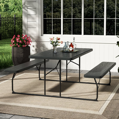 Brutton 6 - Person Patio Dining Set with Rectangular Table