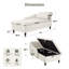 Méridienne surdimensionnée rembourrée en velours avec rangement caché L 74 po Maci-1778739585-1778739589
