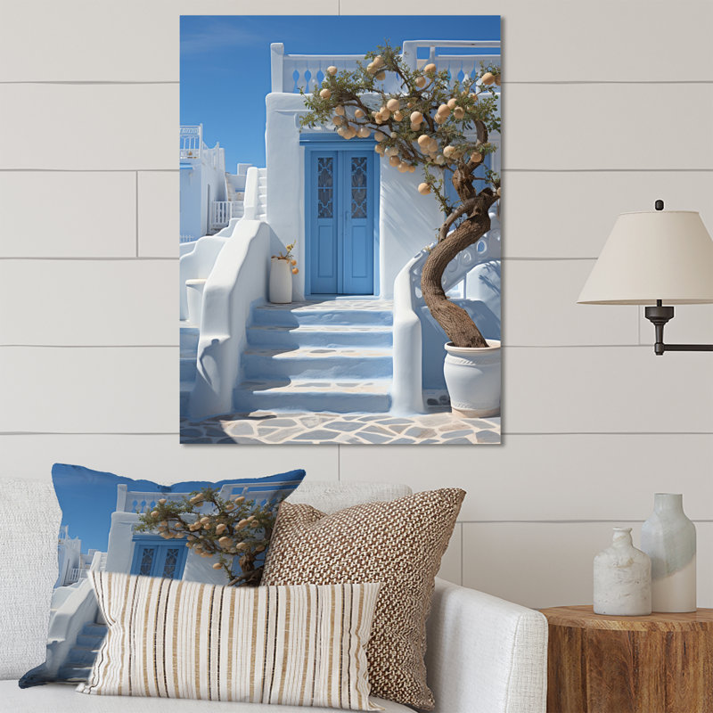 Grèce Grèce Harmony I - décoration murale en métal paysages urbains, H 20 po x l 12 po