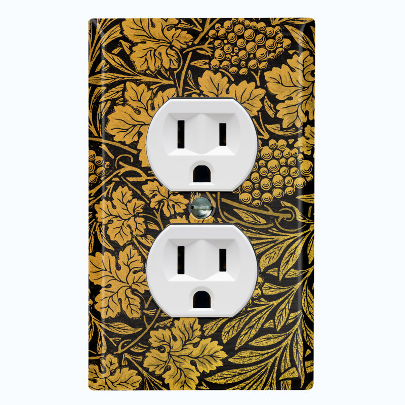 Copper Rust Patina Teal Print 1 - Gang Duplex Outlet Standard Wall Plate
