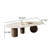 54" Coffee Table, Sintered Stone Table-top, 3 Stainless Steel legs, Free form-826793241