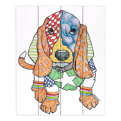 Basset hound - reproduction sur toile