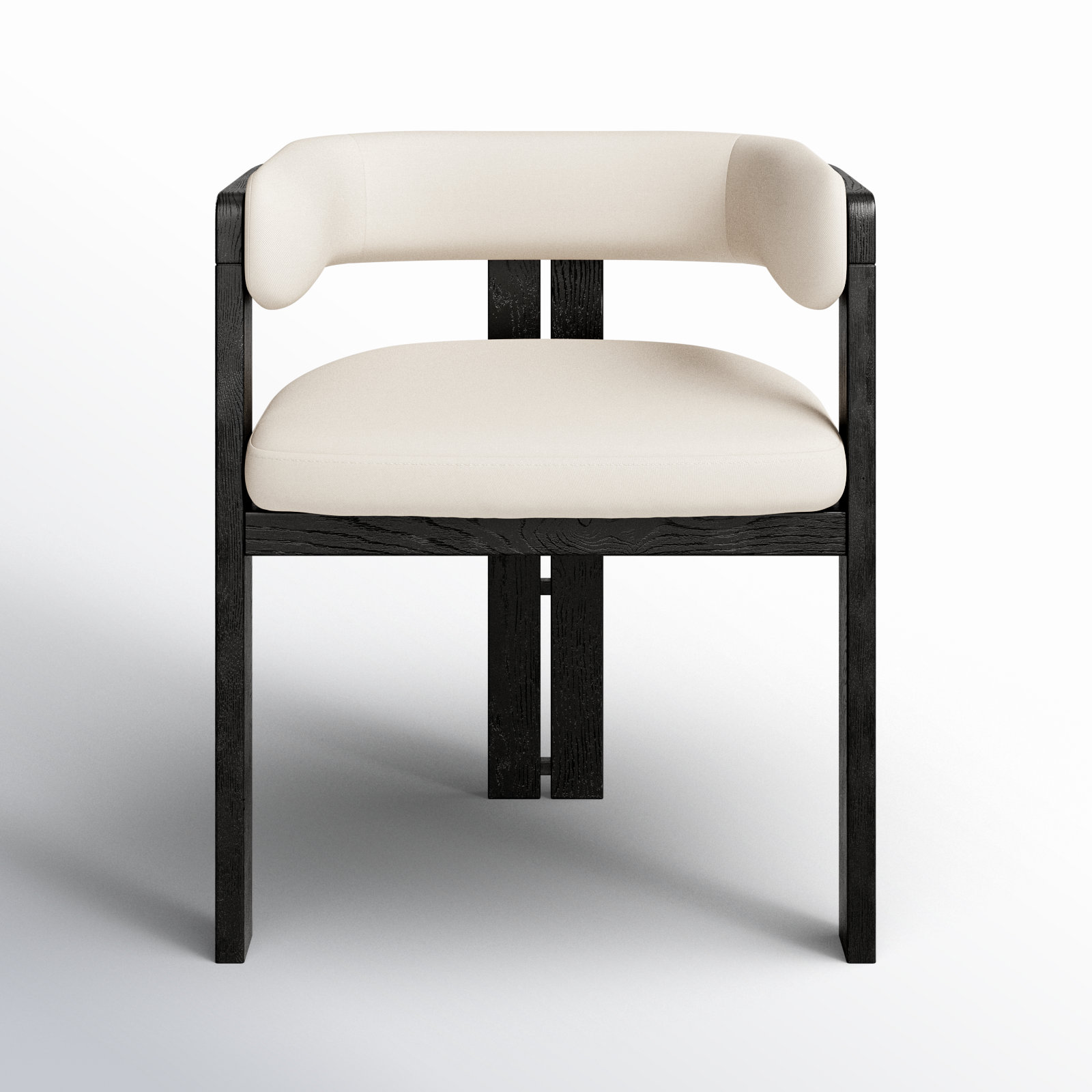 Oak Armchair, Black