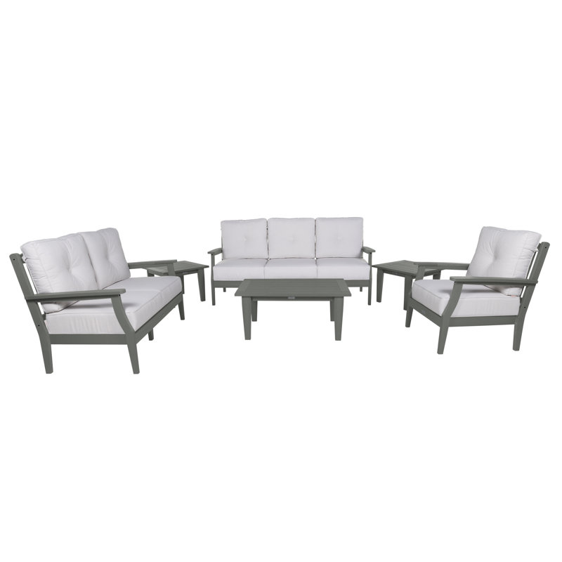 Ensemble de conversation à assise profonde 6 pièces Lehigh, Lin Bonheur