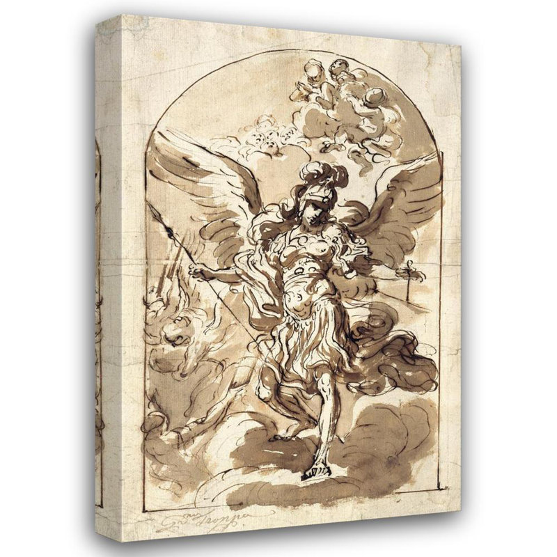 «The Archangel Michael» par Girolamo Troppa - Art mural sur toile tendue avec châssis, H 24 po x l 17 po