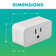 Simply Conserve Smart Socket SS-15A1-WiFi-BLE-2PK, 15A 120-Volt Smart Outlet Plug with WiFi, BLE, Hubless Use, and Simply Conserve App, Compatible with Amazon Alexa and Google Home, 2-Pack