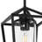 1-Light Black Lantern Pendant With Glass Shade