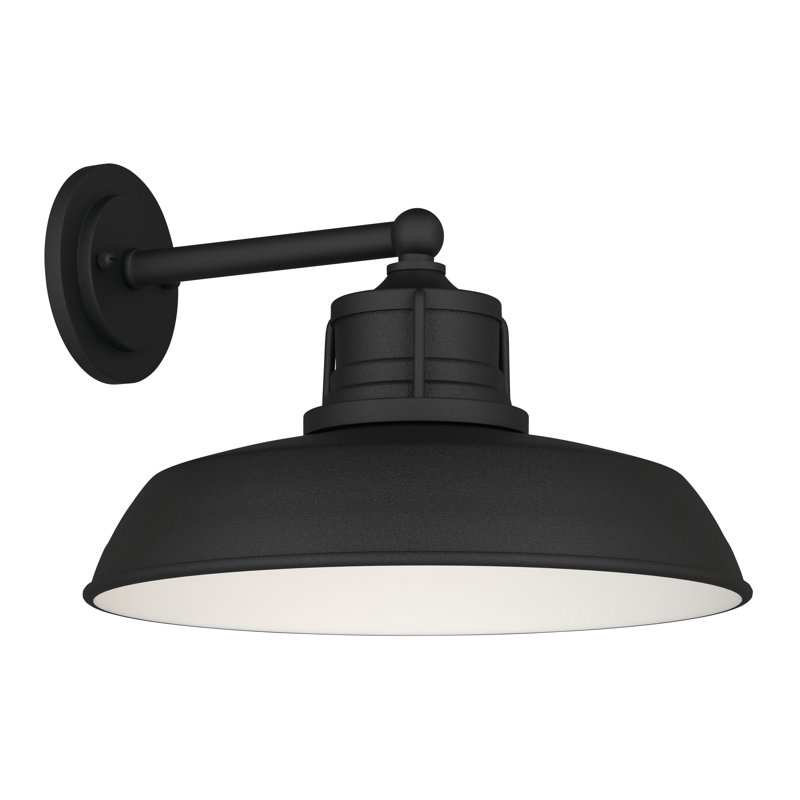 Applique murale d'extérieur 1 lumière foncée texturée noir Fielding 15 "Fielding, Noir texturé