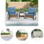 Ensemble de 2 chaises berçantes d'extérieur en osier pour terrasse-313547173