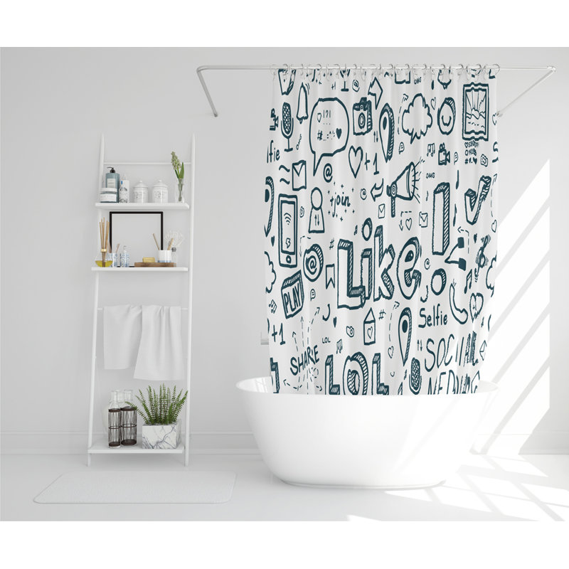 Dimko Polyester Shower Curtain Set