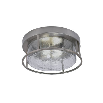 Plafonnier encastré 12 po, 2 ampoules, avec verre fumé Argeros