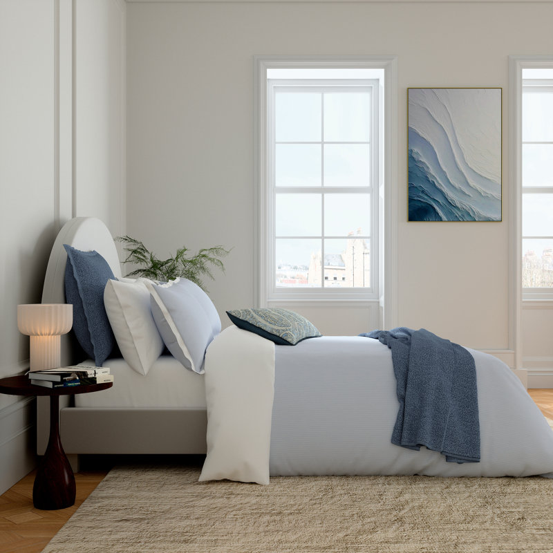 Demi Cotton Duvet Cover Set, Super King Duvet Cover + 2 Pillowcases